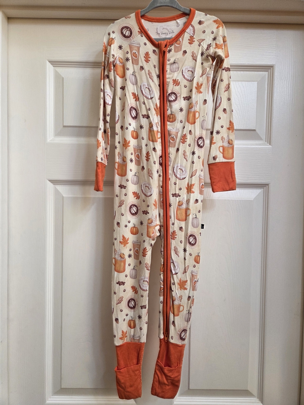 The Sleepy Sloth Happy Harvest Zip Jammie Convertible Romper
